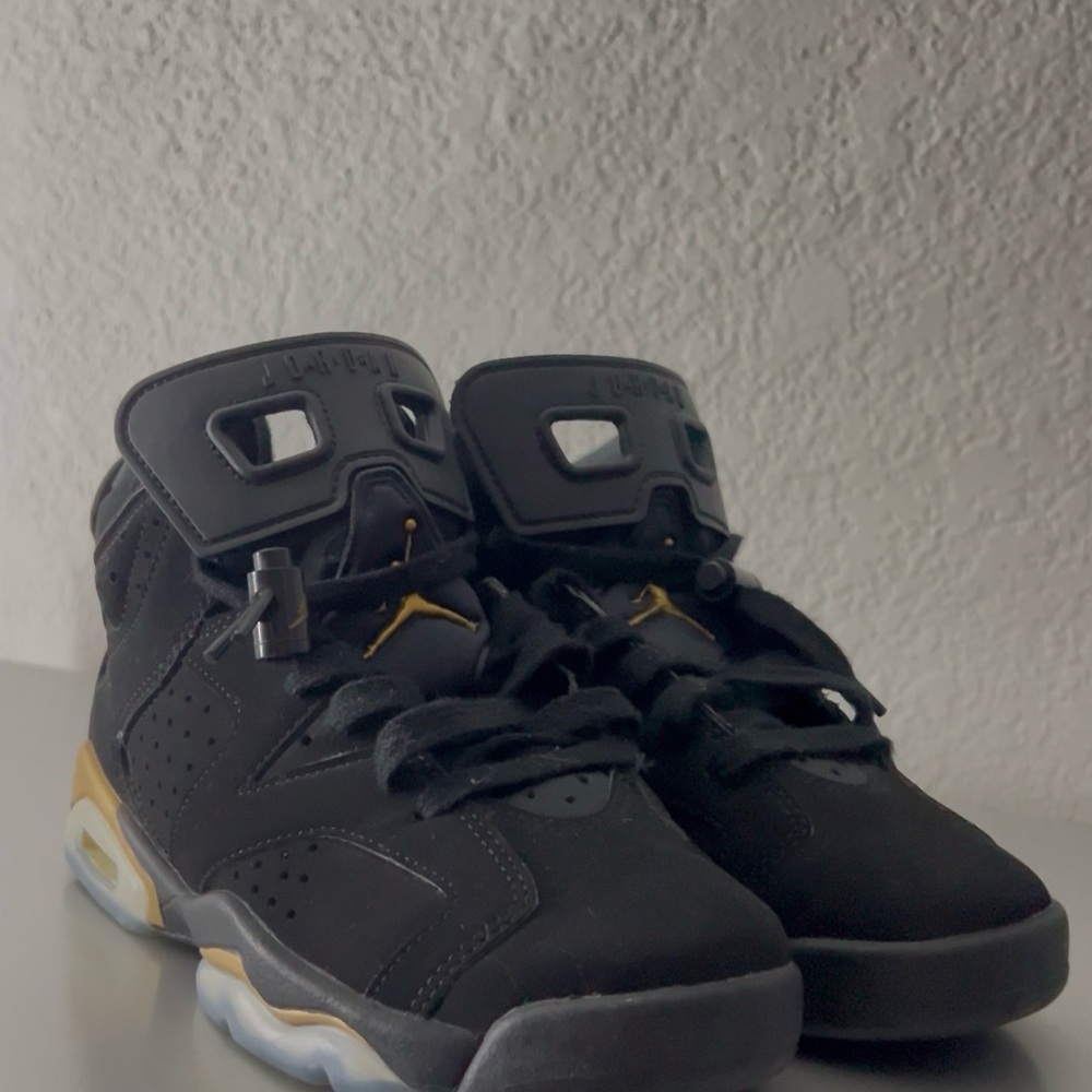Kids Black and Gold Sneakers